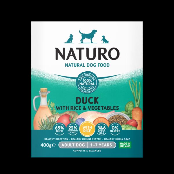 MPF3DNAT4107 Naturo pašteta 400g patka/riža/povrće 1/7