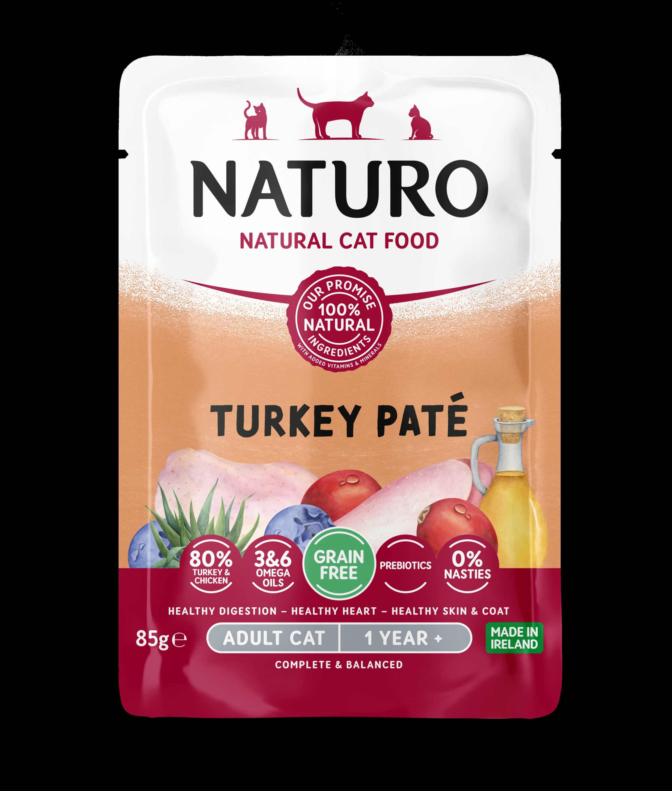 MPF8CNAT1012 Naturo Cat vreć. 85g pura paté 1/12