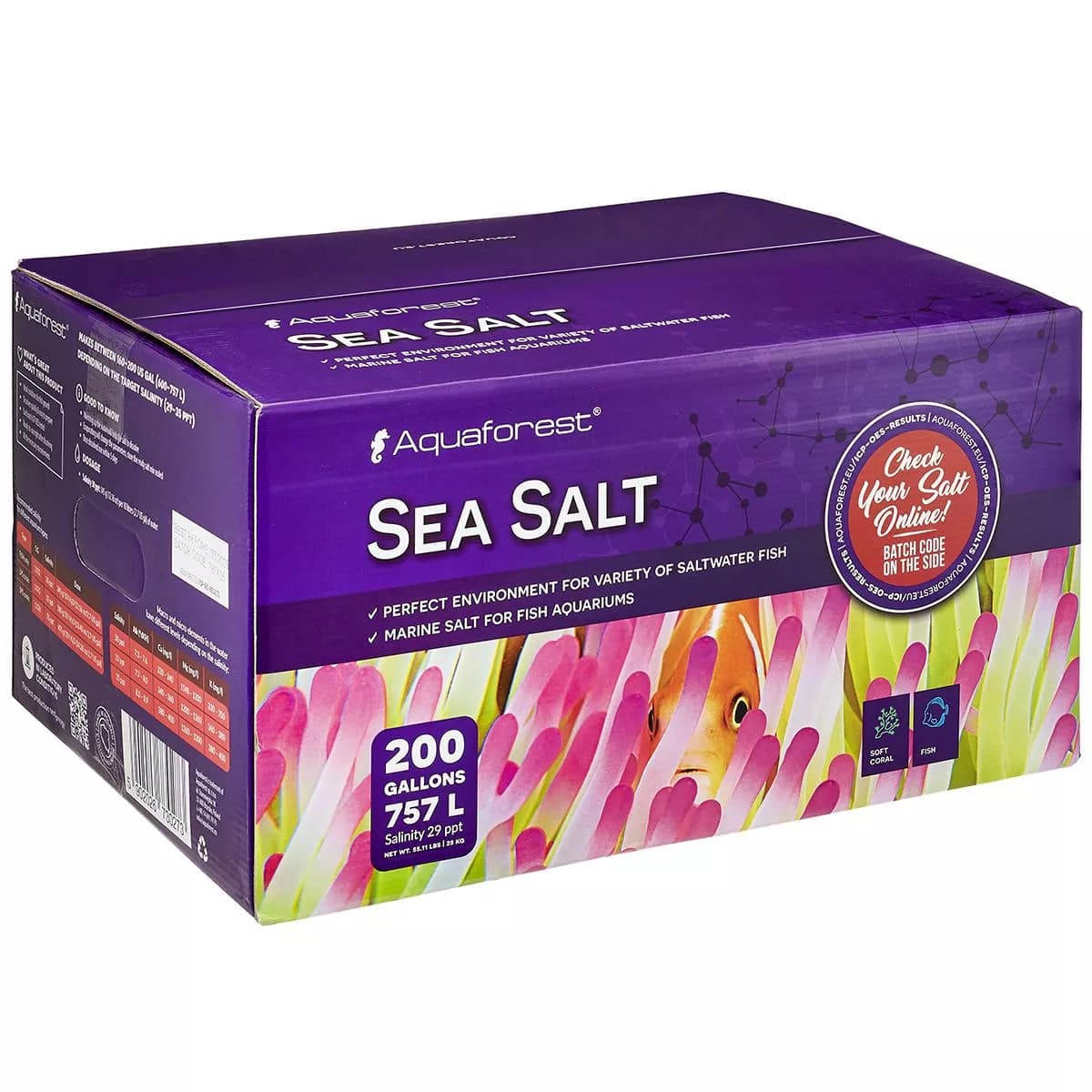 AF33663 Aquaforest Sea salt 25kg box 5x5kg