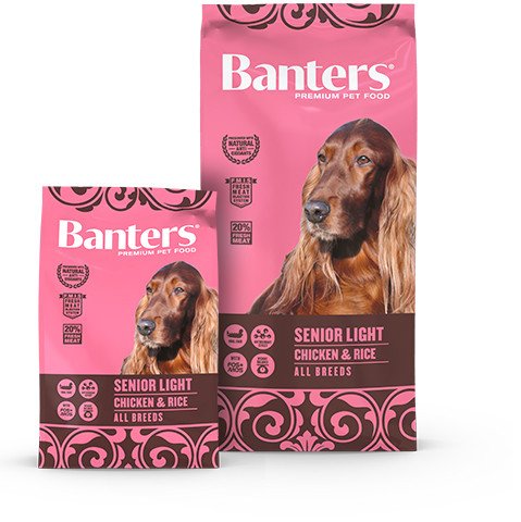 BAM80SL15 Banters Dog Senior/Light pile/riža 15kg