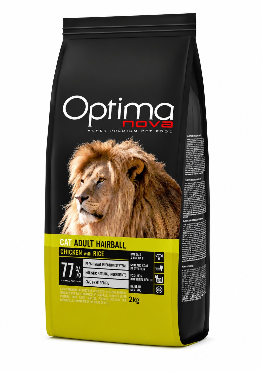 ONC27HB06 Optimanova cat adult Hairball Pile/Riža 6kg LG NOVO