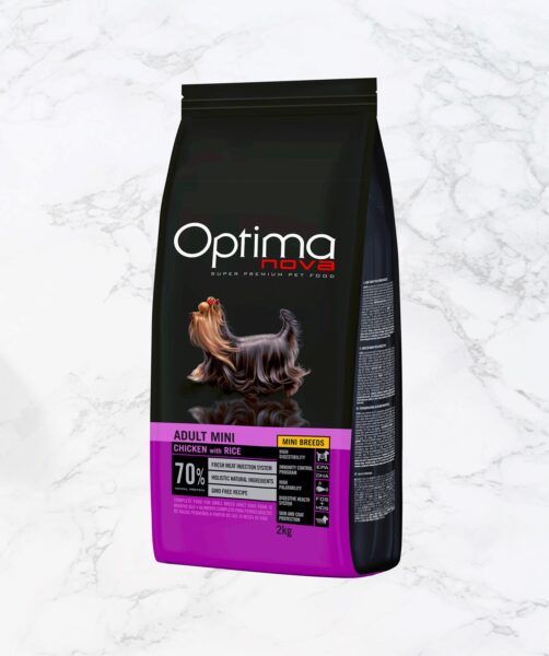 ONO16AD06 Optimanova dog adult mini pile/riža 6kg LG NOVO