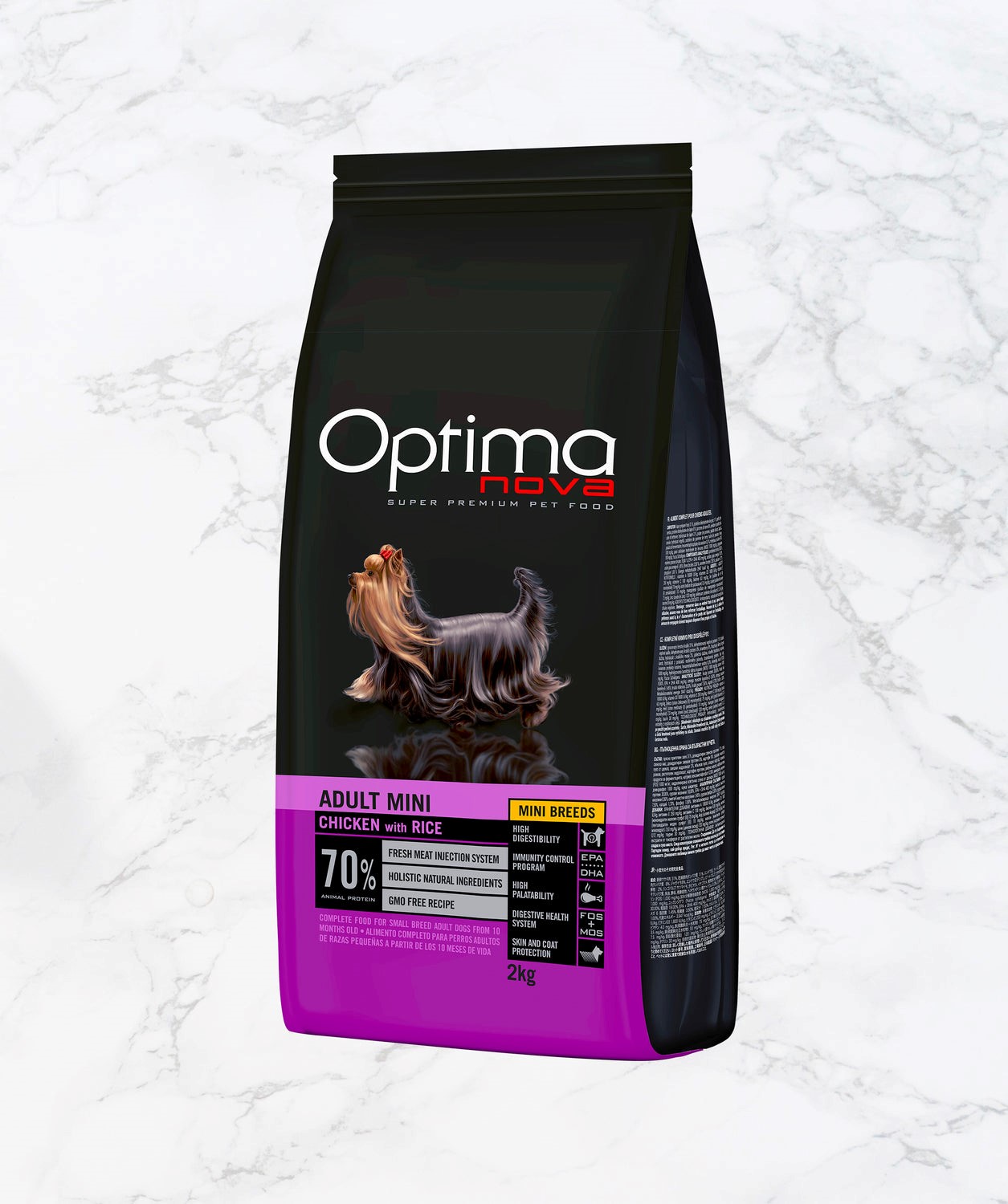 ONO16AD06 Optimanova dog adult mini pile/riža 6kg LG NOVO