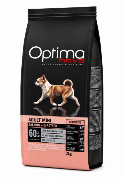 ONO19NS02 Optimanova dog adult mini Losos/krumpir 2kg GF NOVO