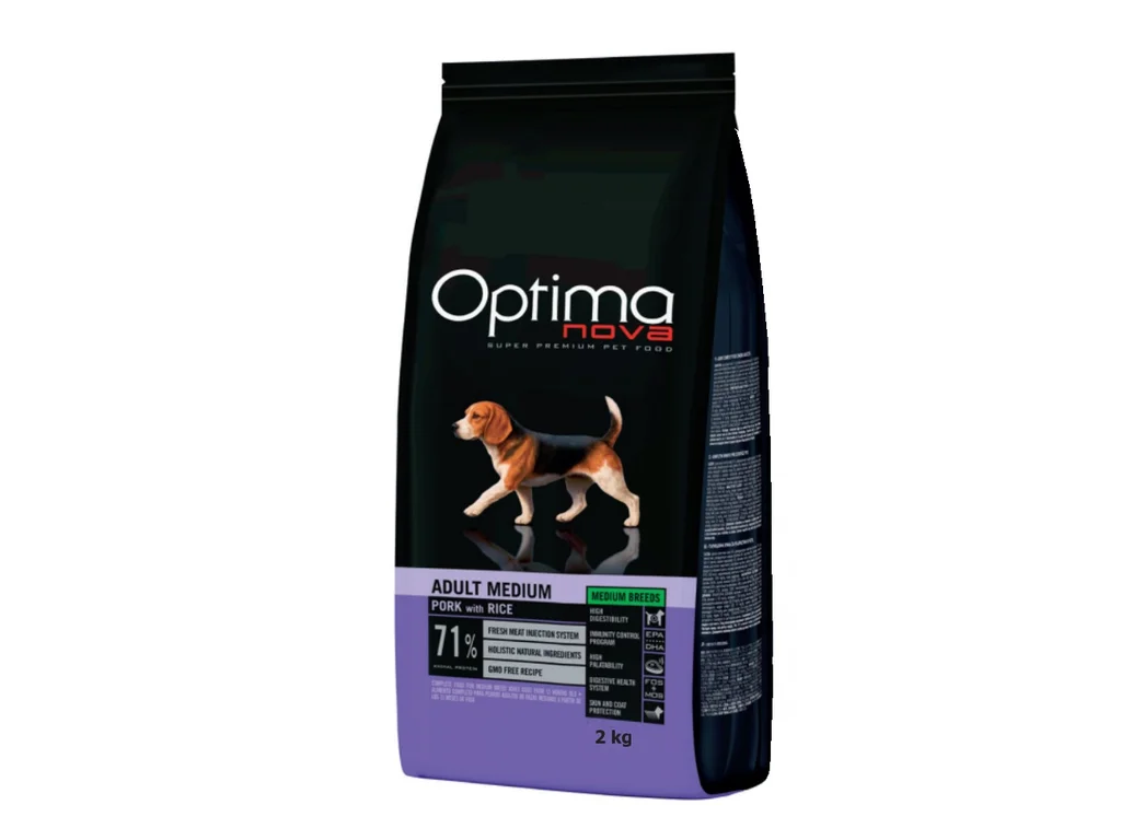ONO40AM02 Optimanova dog adult medium svinjetina 2kg LG