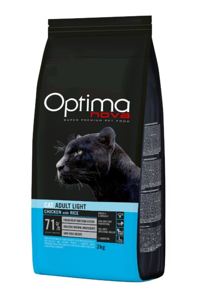 ONC18LH02 Optimanova cat adult Light pile/riža 2kg LG NOVO