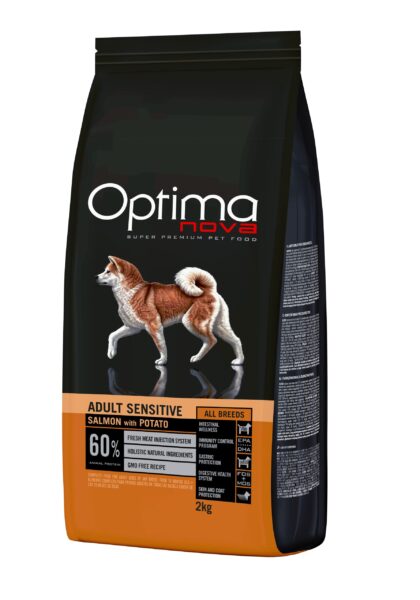 ONO20SS02 Optimanova dog Adult Sensitive losos krumpir 2kg GF NOVO