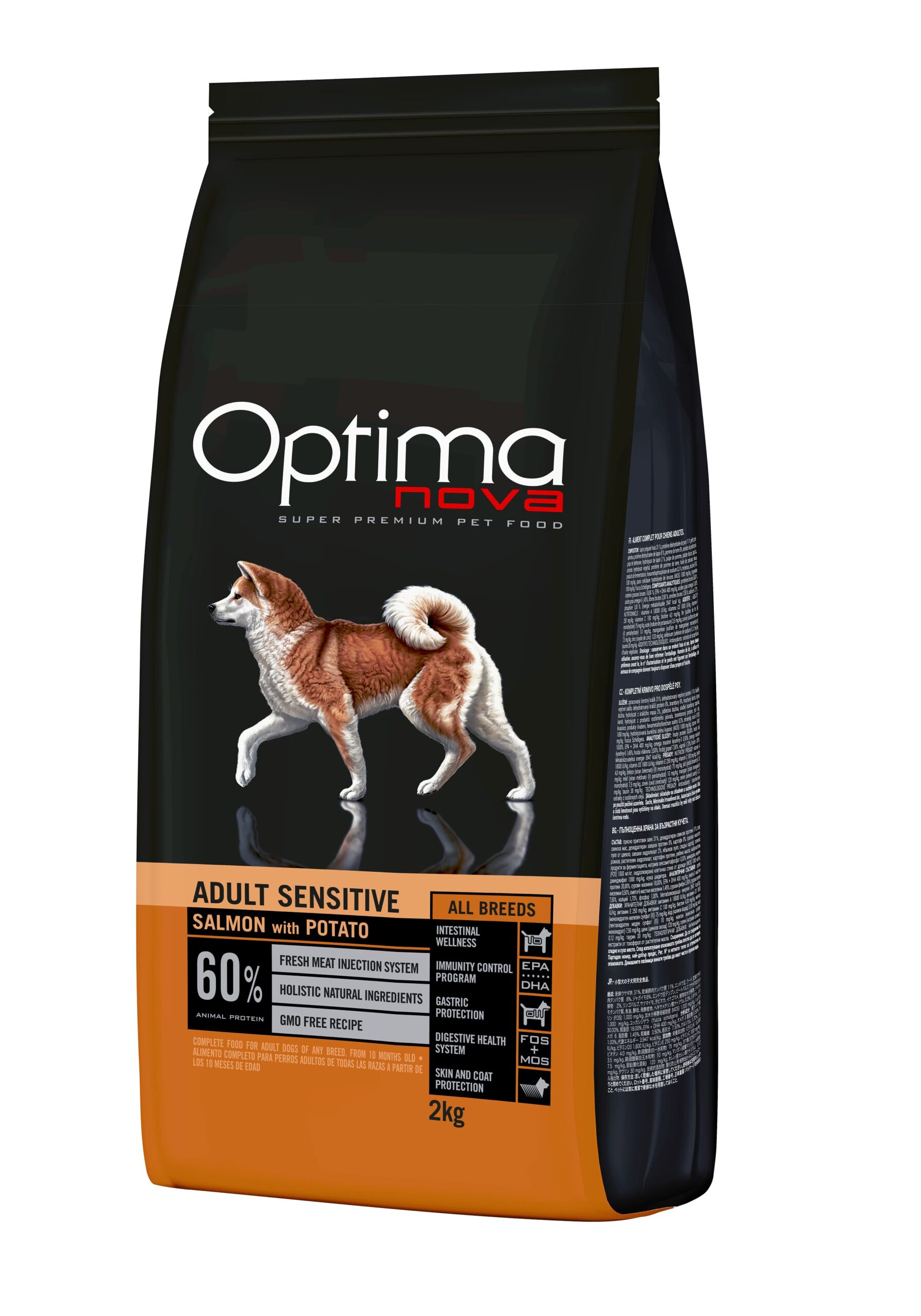 ONO20SS02 Optimanova dog Adult Sensitive losos krumpir 2kg GF NOVO