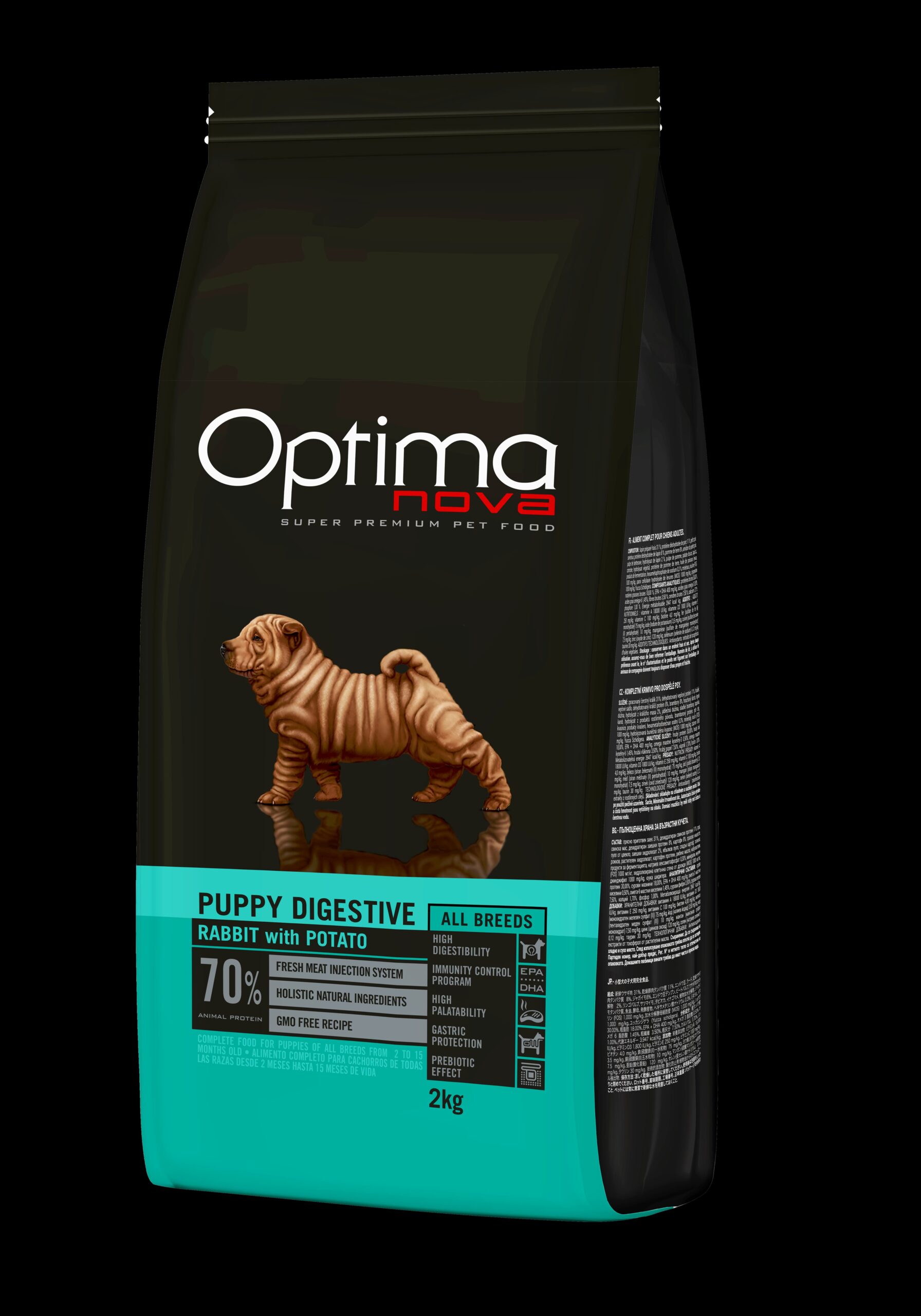 ONO21DP02 Optimanova dog puppy Digestive kunić/krumpir 2kg GF NOVO