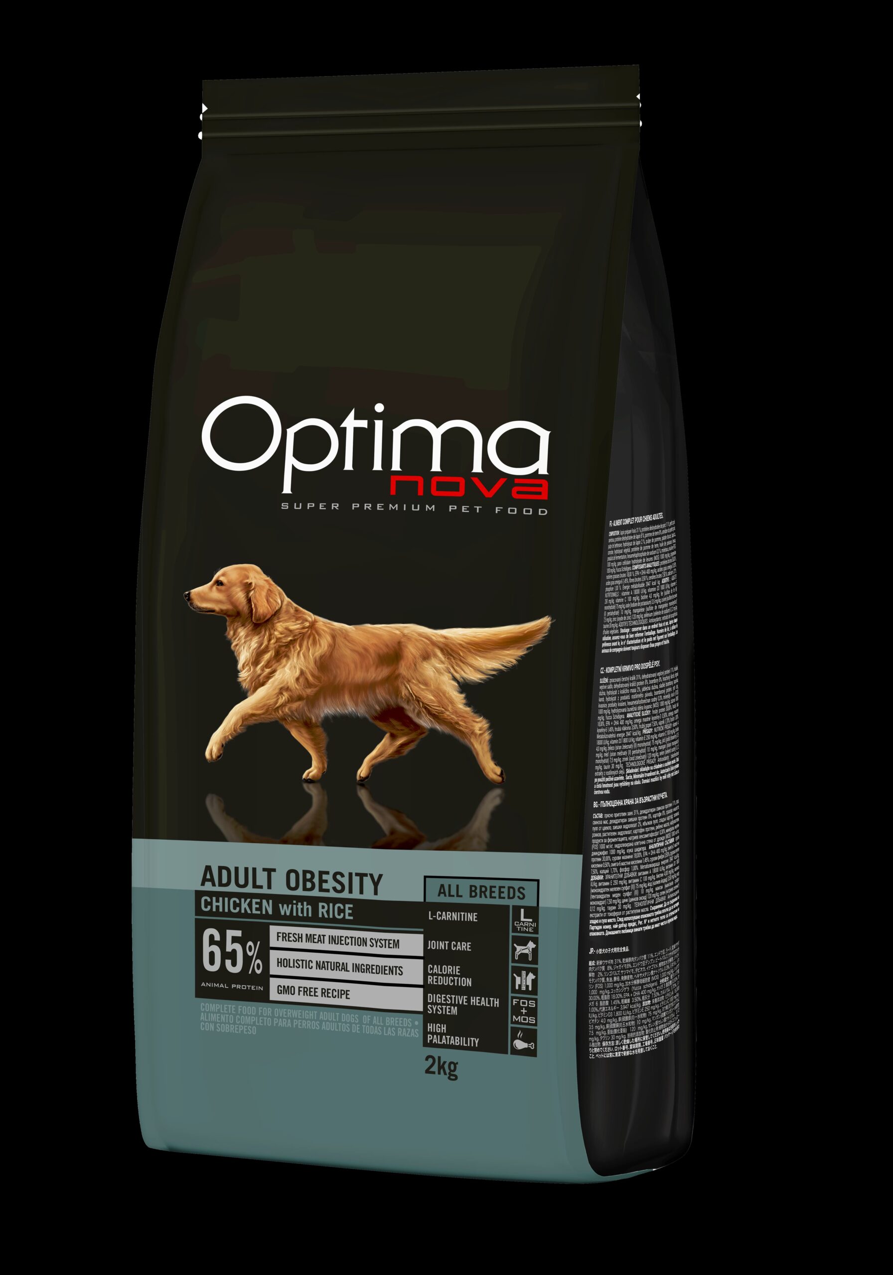 ONO32OB02 Optimanova dog adult All Breeds Obesity 2kg LG NOVO