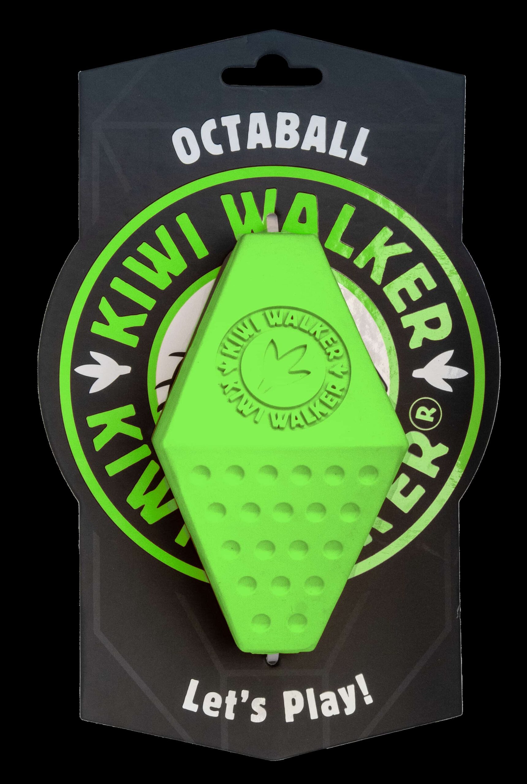 RUB-242 Igračka za pse Kiwi guma lopta za poslastice 14,5cm zelena