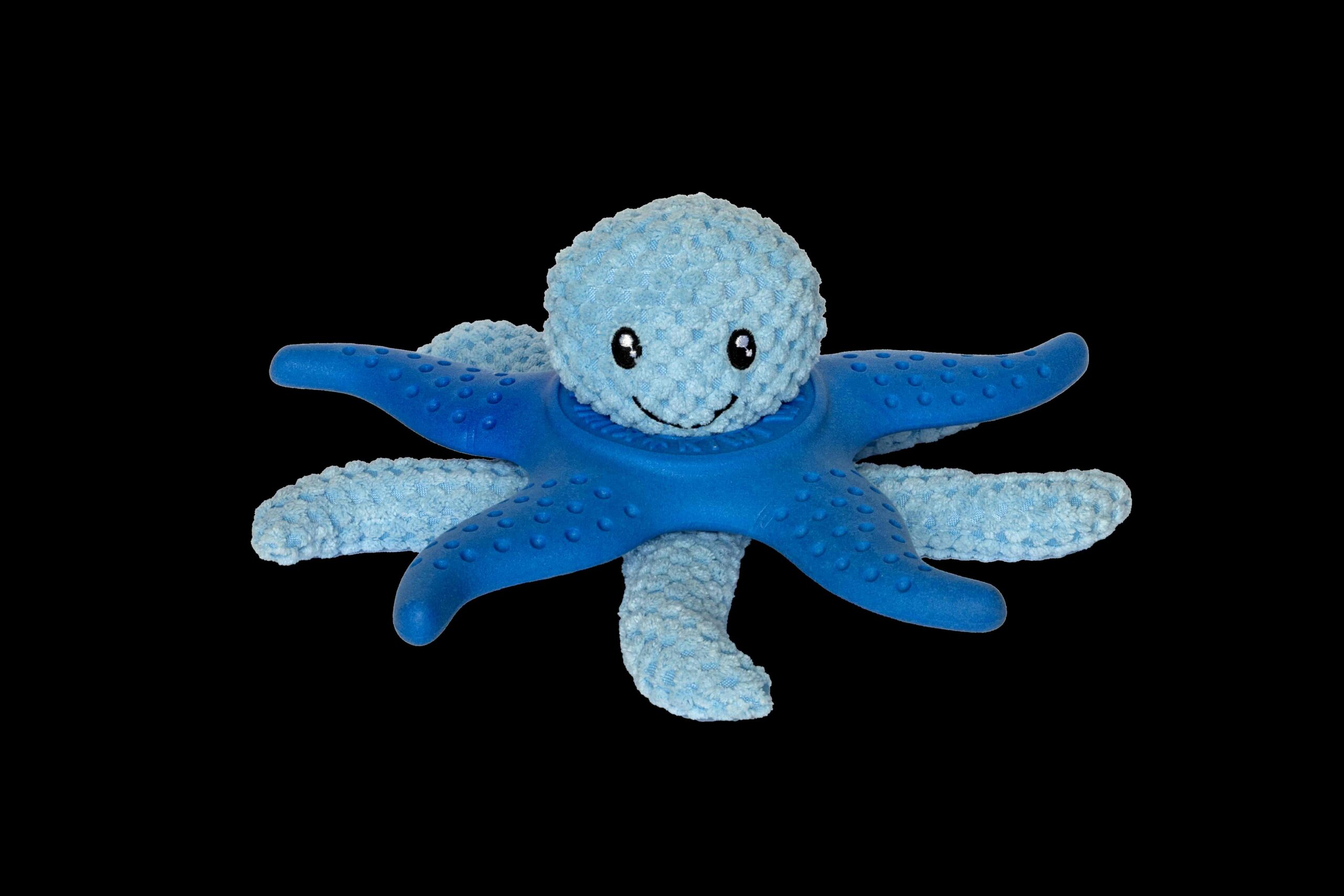 TPR-243 Igračka za pse Kiwi guma/pliš hobotnica/zvijezda 27cm plava